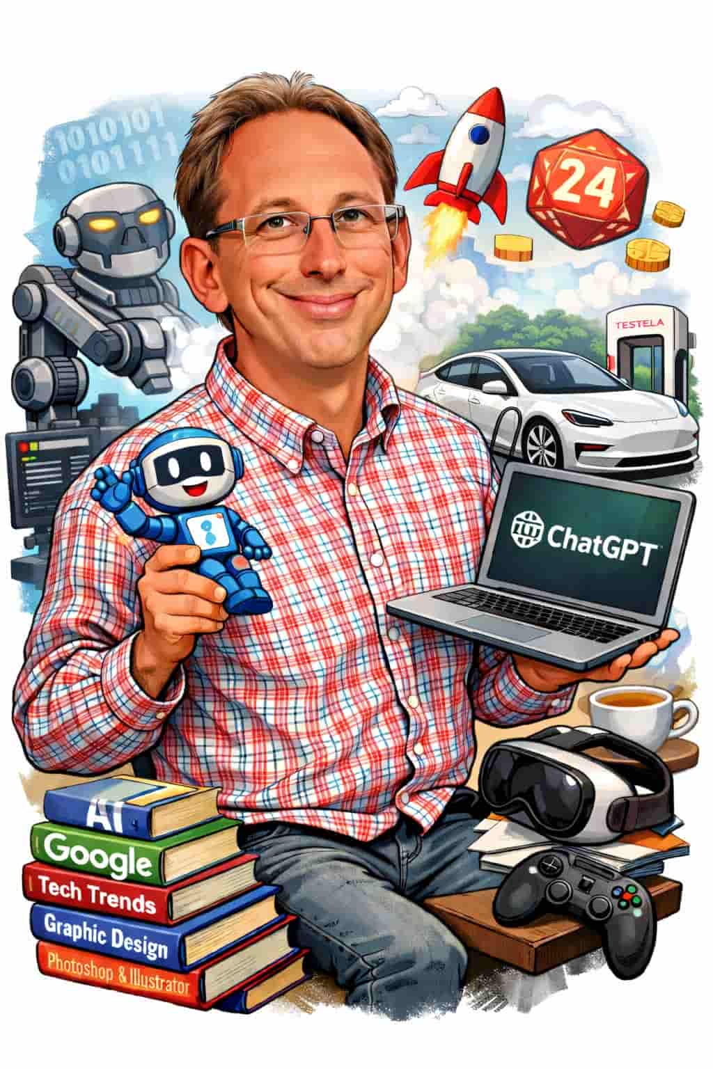 Ein Portrait von Andreas Reiss - KI-generiert von Chat-GPT